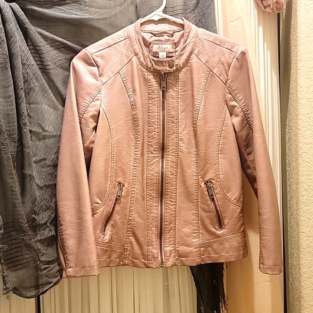 Blush moto jacket